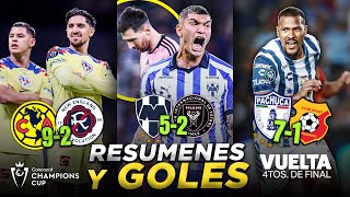 ¡SÚPER RESUMEN CONCACHAMPIONS 🔴 ¡VUELTA 4TOS de FINAL GOLES y RESUMENES 👏🏆 [upl. by Tuneberg]