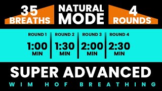 Super Advanced Wim Hof Guided Breathing  4 Rounds  30 Breaths  Pure Breathwork No Frequencies [upl. by Merrielle376]