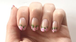 Rosen Nageldesign mit Nagellack in Pink zum selber machen  seni Nageldesign [upl. by Seen707]