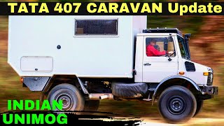 TATA 407 CARAVAN The Indian Unimog Update and New Campervan Development [upl. by Ateuqirne]