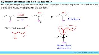 IQPGLesson VI7 Hydrates Hemiacetals and Hemiketals [upl. by Novel955]