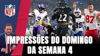 RAVENS atropelam os BILLS CHIEFS e VIKINGS 100 e mais o domingo da Semana 4 da NFL [upl. by Carole876]