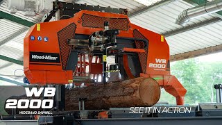 WoodMizer WB2000 in the Scottish NOVAR Sawmill Enterprise  WoodMizer Europe [upl. by Fifine]