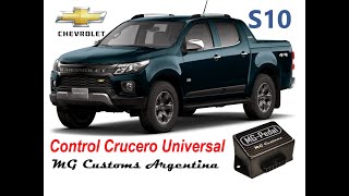 Control Crucero Universal en Chevrolet S10  MG Pedal v2 MG Customs Argentina  Cruise control [upl. by Alphonsine]