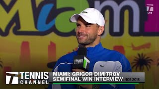 Grigor Dimitrov Advances to 3rd Masters 1000 Final  Miami Semifinal [upl. by Cobbie]