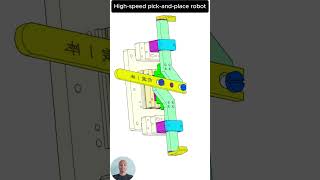 High speed pick and place robot mechanism engineering mechanical solidworks shorts trending [upl. by Pepe]