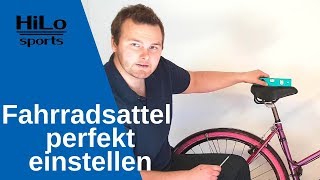 Fahrradsattel einstellen Höhe und Neigung perfekt auf dich abgestimmt [upl. by Tullusus]