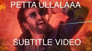 PETTA ULLALA Song LYRICS MEANING  Subtitle Video [upl. by Eniac]