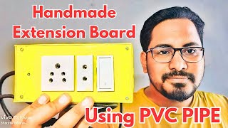 DIY Extension Board Using PVC Pipe  Creative and stylish looking extension board  ExplorimentAdda [upl. by Dicks]