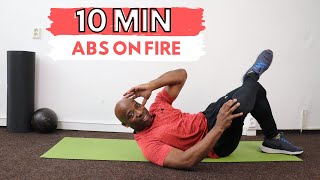 10 MIN ABS ON FIRE  CharlesBFit [upl. by Ahsuas]