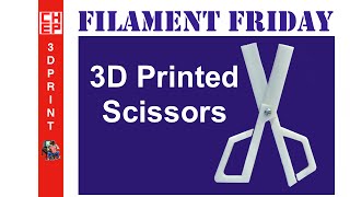 Filament Friday 14  3D Printed Scissors on Da Vinci 10  Video 056 [upl. by Annaj]