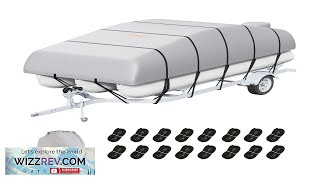 VEVOR Pontoon Boat Cover 2324 Waterproof Trailerable Pontoon Cover 800D Marine Grade Review [upl. by Lillie]