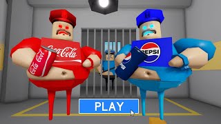 COLA BARRY VS PEPSI BARRYS PRISON RUN OBBY FULL WALKTHROUGH roblox [upl. by Anavlys]