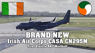 BRAND NEW 🇮🇪 Irish Air Corps CASA CN295M Visits RAF Northolt for the FIRST Time [upl. by Ahsik461]