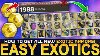 Destiny 2 How To Get ALL NEW EXOTICS without Unlocking Them In Collections First Easy Exotic Armor [upl. by Emirak]