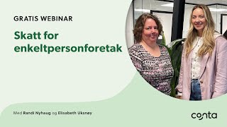 Webinar Skatt for enkeltpersonforetak [upl. by Ellenuahs]