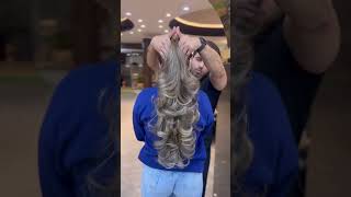 Light ash brown hair color by sahilalihairartist haircare haircut hairdye haircolorist [upl. by Assetak]