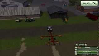 Farming simulator 2013 Round Bailing running the windrower and forage wagon [upl. by Freda]