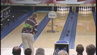 Osku Palermaa Bowling Trick Shot  Launches a Bowling Ball Over a Chair [upl. by Dviad]