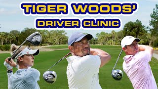 Tiger Woods Driver Clinic With Rory McIlroy and Nelly Korda  TaylorMade Golf [upl. by Nnayecats162]