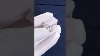 Cartier full diamond 18k white gold rings18kgold weddingrings rings jewelryfactory cartier [upl. by Yngiram]