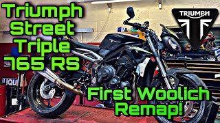 TRIUMPH Street Triple 765 2020 Woolich Remap and Dyno tune [upl. by Onia455]