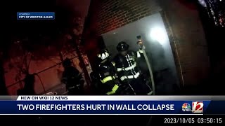 Firefighters injured in wall collapse on Sprague Street [upl. by Valentino77]