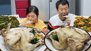 닭백숙 쪽파 부추무침청경채 겉절이 BaeksukGeotjeoriFresh Kimchi Mukbang [upl. by Libbey175]