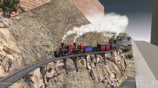 TRAINZ RAILROAD SIMULATOR  TANGY CASEY JR IN A NARROW ROCK MOUNTAIN [upl. by Viviana]