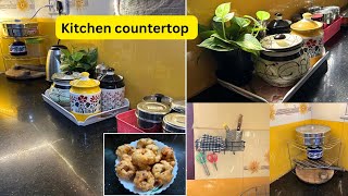 Vlog 3  kitchen countertop makeover  Meesho kitchen products  Medhu vadai  Tamil [upl. by Bertine]