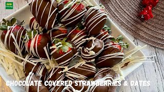 How to make Chocolate Covered Strawberries amp Dates [upl. by Aikar]