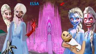 Zombie ELSA amp her Palace 😱  Horror Story  SAKURA School Simulator Horror Drama 👹 [upl. by Anovad]