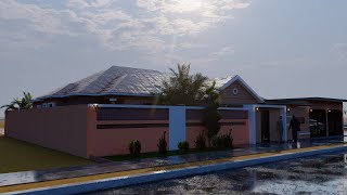 PLAN DE MAISON  4 CHAMBRES  CONSTRUTION EN COTE DIVOIRE  01 [upl. by Nealah]