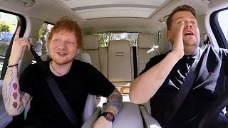 Ed Sheeran Sings 1D amp Plays Chubby Bunny With Corden On Carpool Karaoke [upl. by Val]