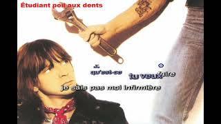 Renaud  Étudiant poil aux dents Karaoké  Vocal Remover [upl. by Luthanen89]