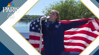 Seattles Nevin Harrison on her silver medal finish in canoe sprint [upl. by Jerol]