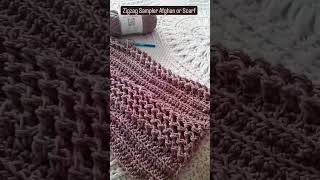 Zigzag Sampler Afghan or Scarf  Bonus crochet pattern  Link in Description [upl. by Ayoted]