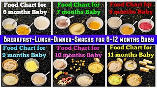 Baby Food Chart  23 Baby Food Recipes for 6 months to 12 months Baby  Define Your Way [upl. by Pegg712]