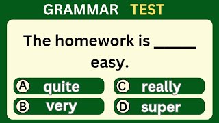 Test Your English Grammar Skills l Intensifiers Exercise For Beginners [upl. by Llehsram]