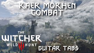 The Witcher 3 Kaer Morhen Combat coverguitar tabs [upl. by Hairym]