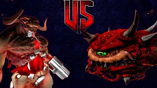 Cyberdemon Classic vs Cacodemon Classic  DOOM 3 Monster Infighting  RETRO ARENA  Boss Battles [upl. by Macri]