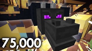 Can 75000 Minecraft Bees Defeat the Ender Dragon 75K Special [upl. by Retrac248]