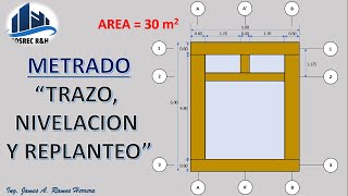 METRADO DE TRAZOS NIVELES Y REPLANTEO  LIMPIEZA DE TERRERNO [upl. by Dami154]