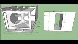 MEASUREMENTS PLAN 6th Order Dual Bandpass 18quot Subwoofer [upl. by Yraccaz]