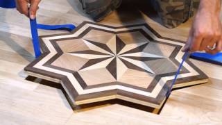 PID Floors Presents Installing A Hardwood Flooring Medallion Inlay [upl. by Nevlin]