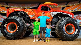 Roma and Diana visited MONSTER JAM Show 2024 [upl. by Eciened45]