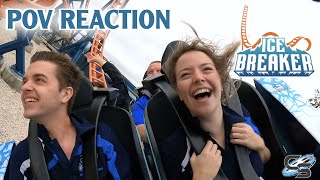 Taking Our First Ever Ride on Ice Breaker at SeaWorld Orlando Reaction POV New Multi Launch Coaster [upl. by Baras586]