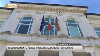 TG BASSANO 29012018  NUOVO PAVIMENTO PER LA “PALESTRA SUPERIORE” DI VIA PIAVE [upl. by Brannon]