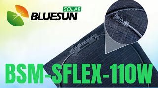 Гнучка сонячна панель  Flexible solar panel  Bluesun BSMSFLEX110W [upl. by Nilo502]