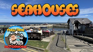 Seahouses Northumberland Living in a motorhome full time Sunny day [upl. by Kerat]